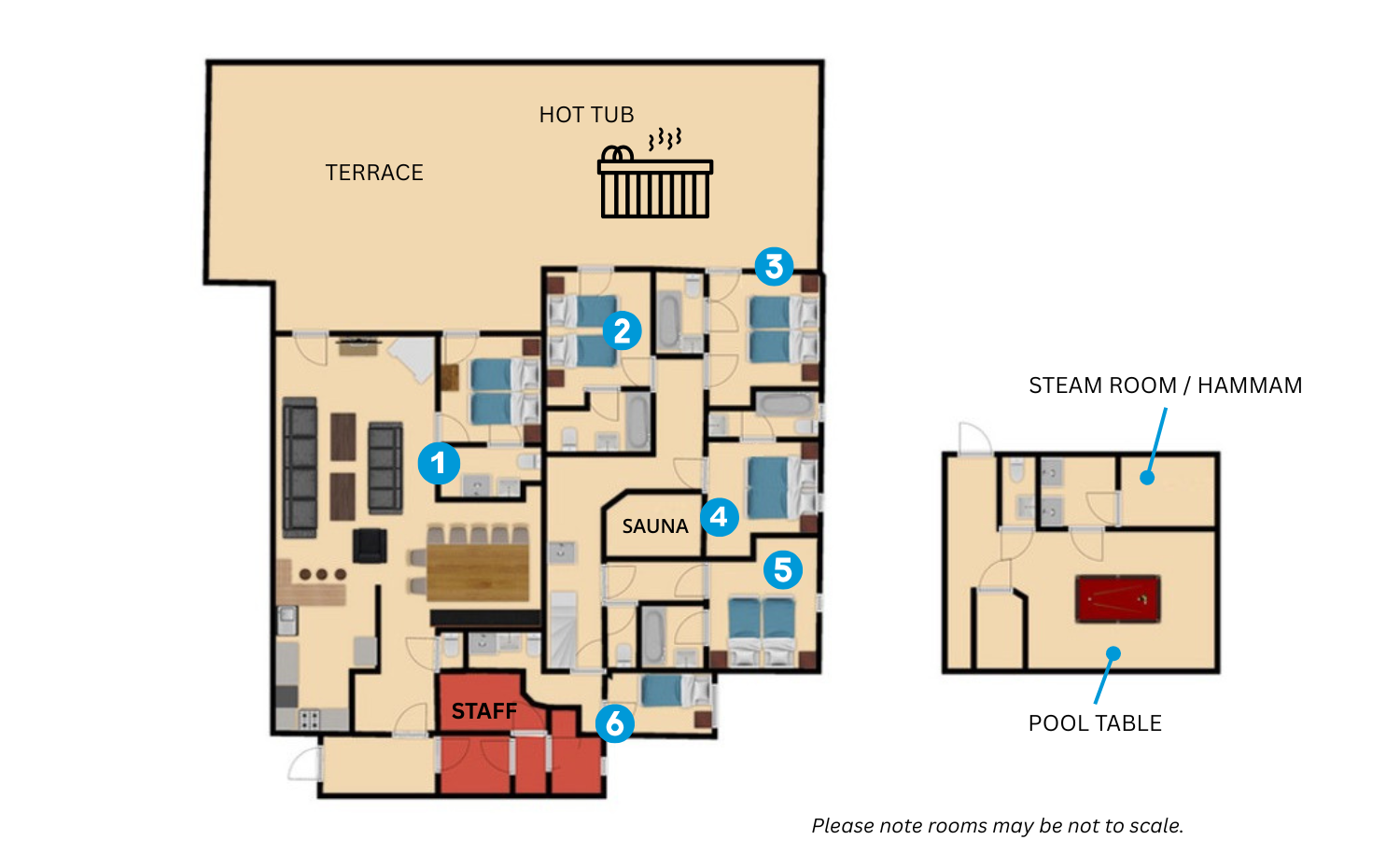 Chalet Cascade interior view 5 - accommodation facilities and amenities