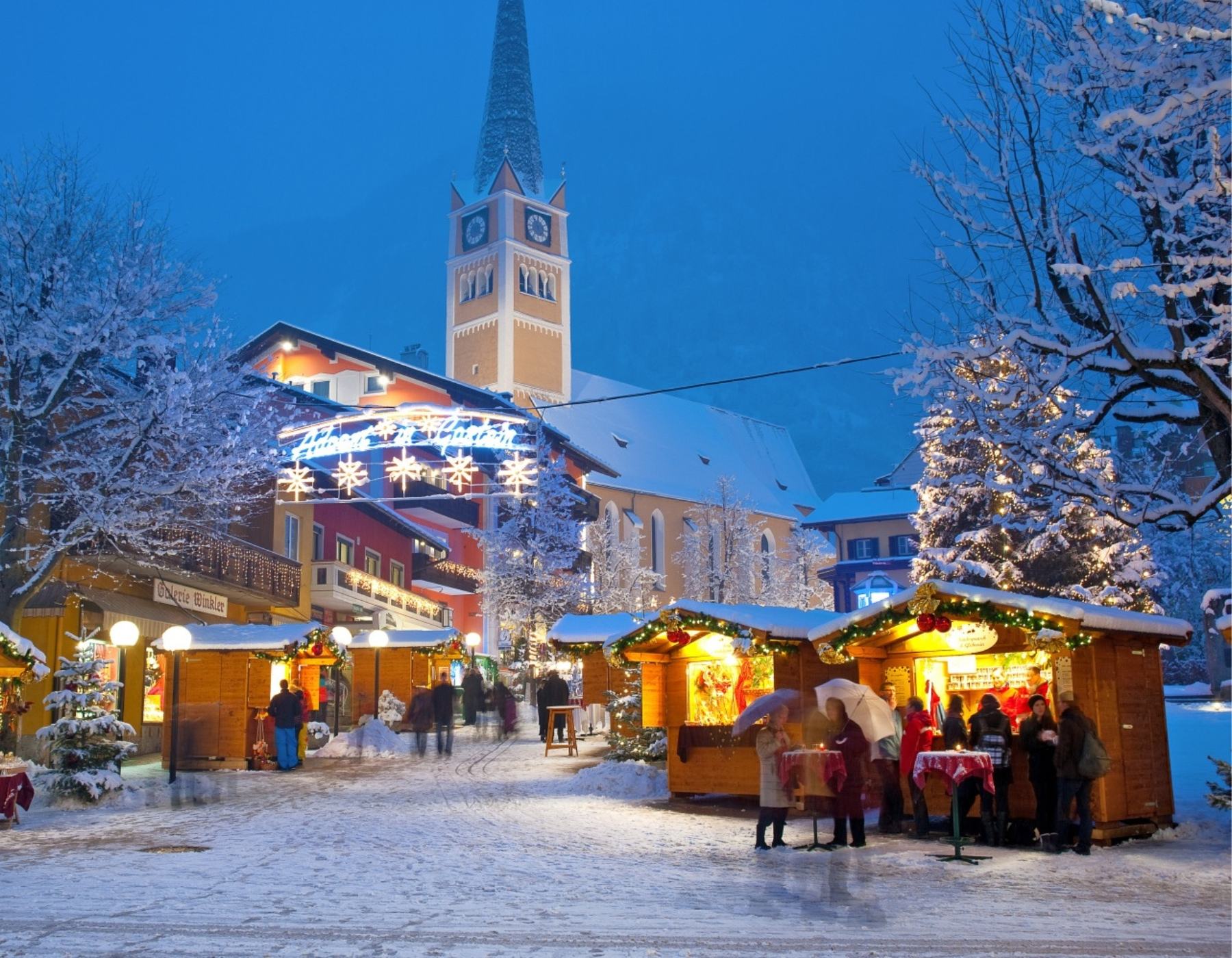 A typical Christmas market in Austria