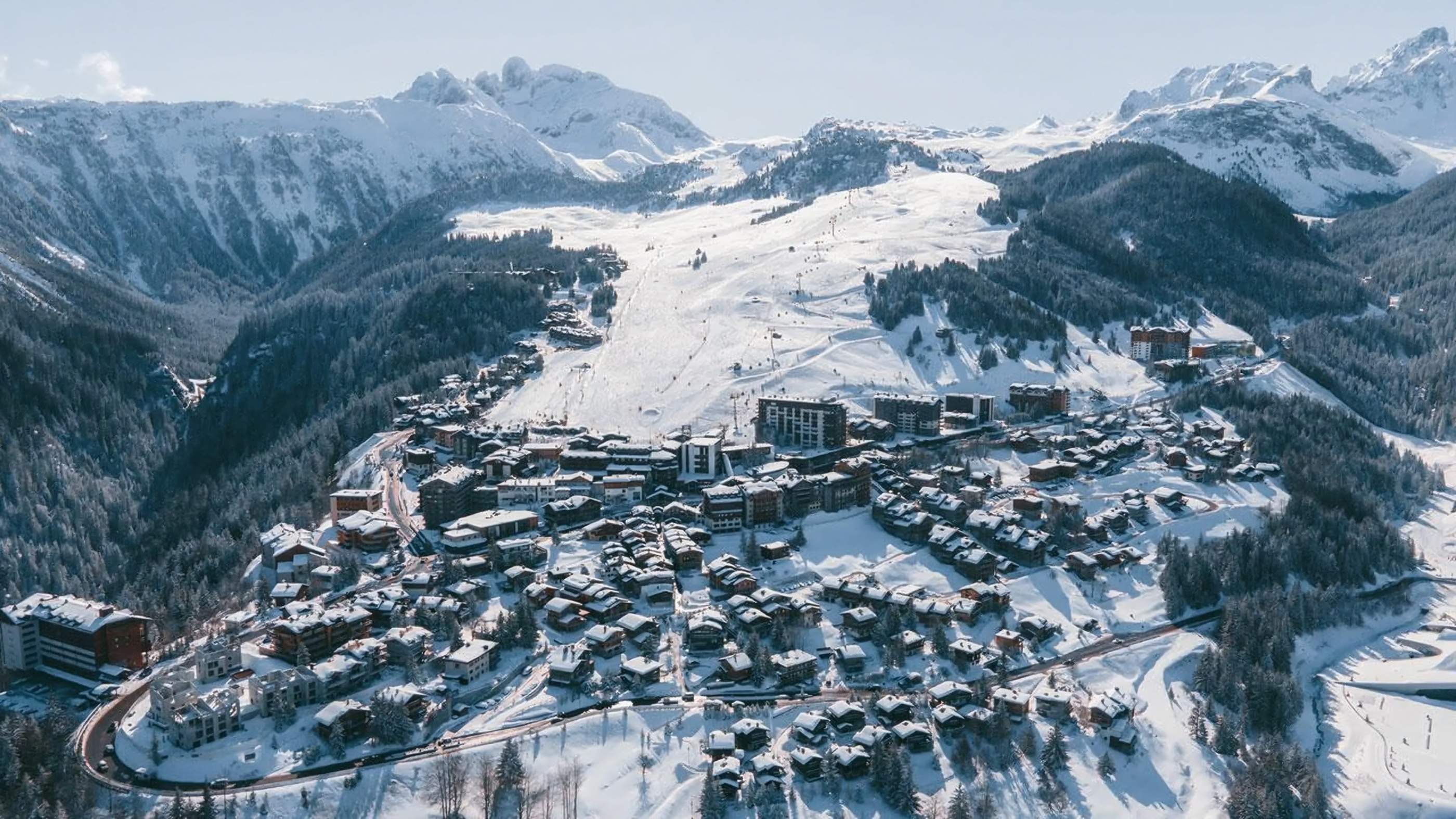 Aerial view of Courchevel 1650 (Moriond)