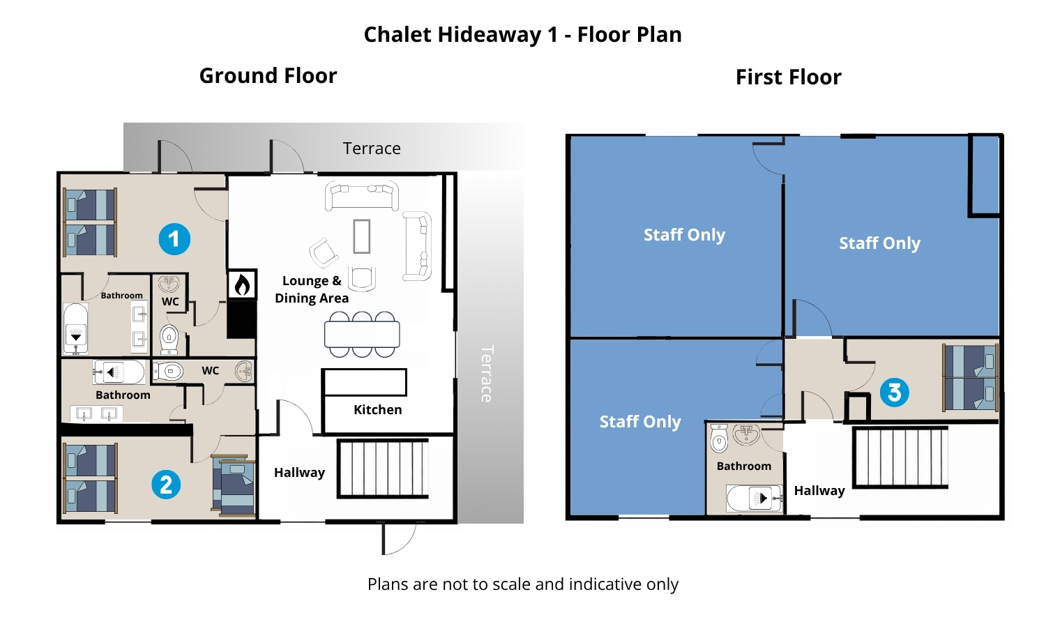 Chalet Hideaway 1 interior view 12 - accommodation facilities and amenities