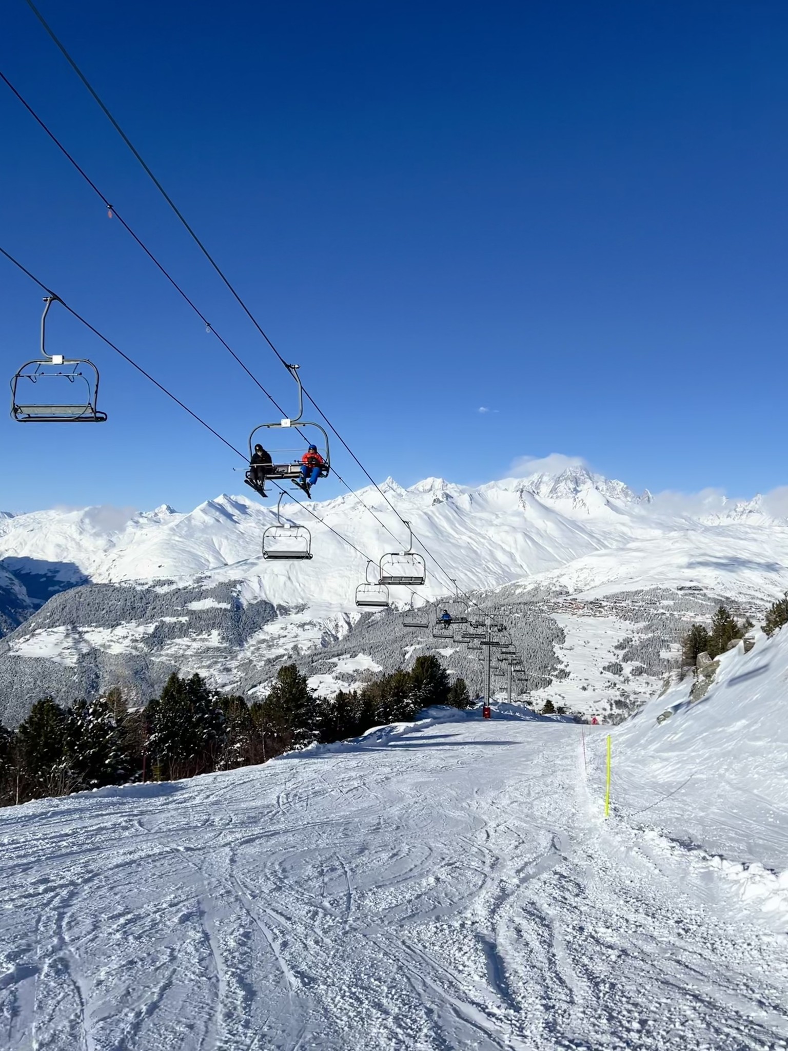 Les Arcs skiing - chairlift