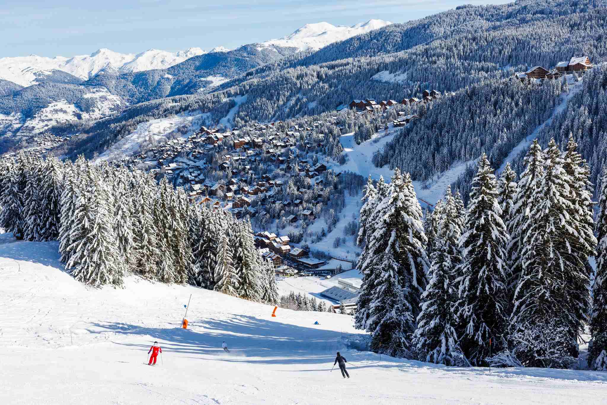 Skiing in Meribel
