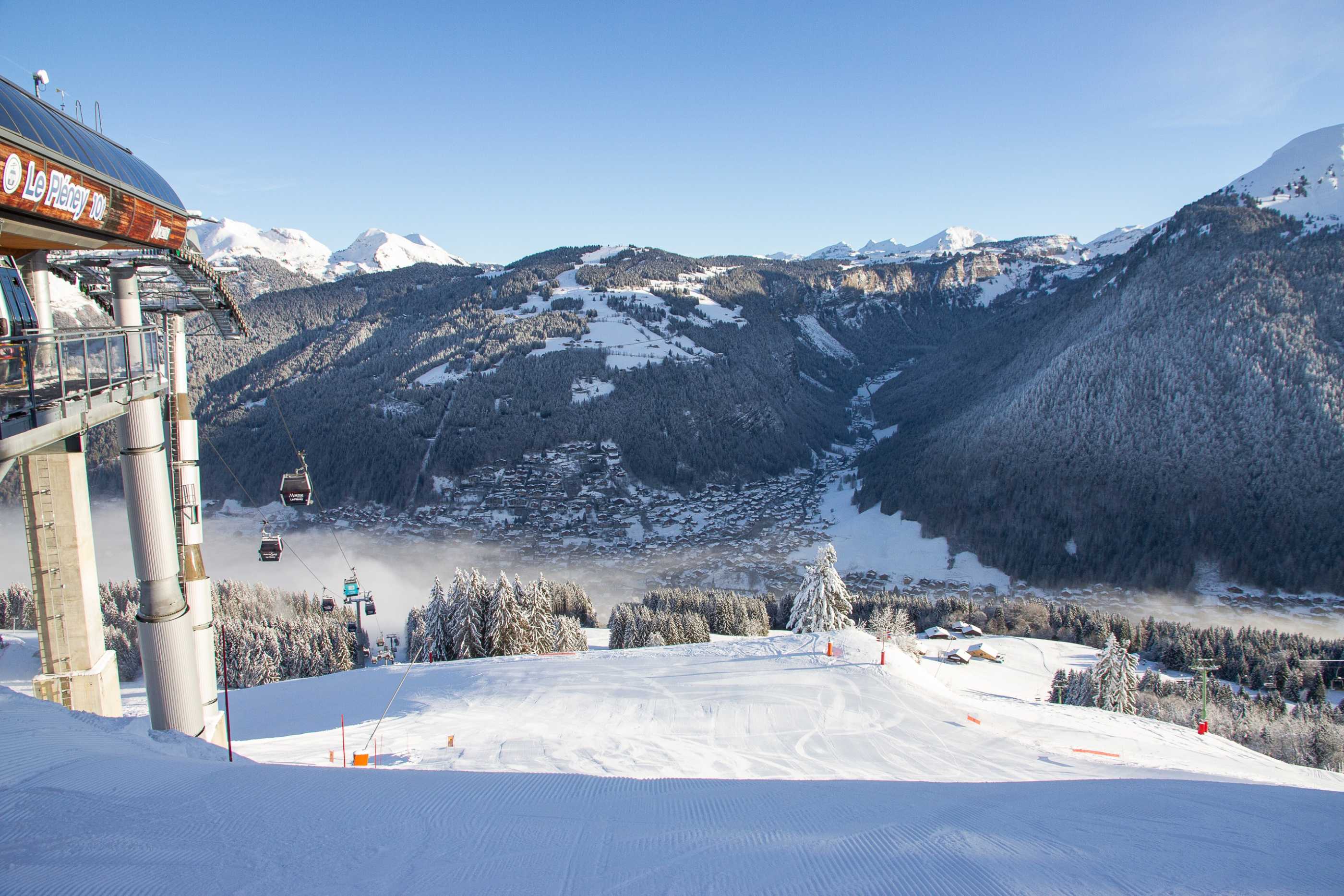 Morzine ski resort - view from the top of the Pleney