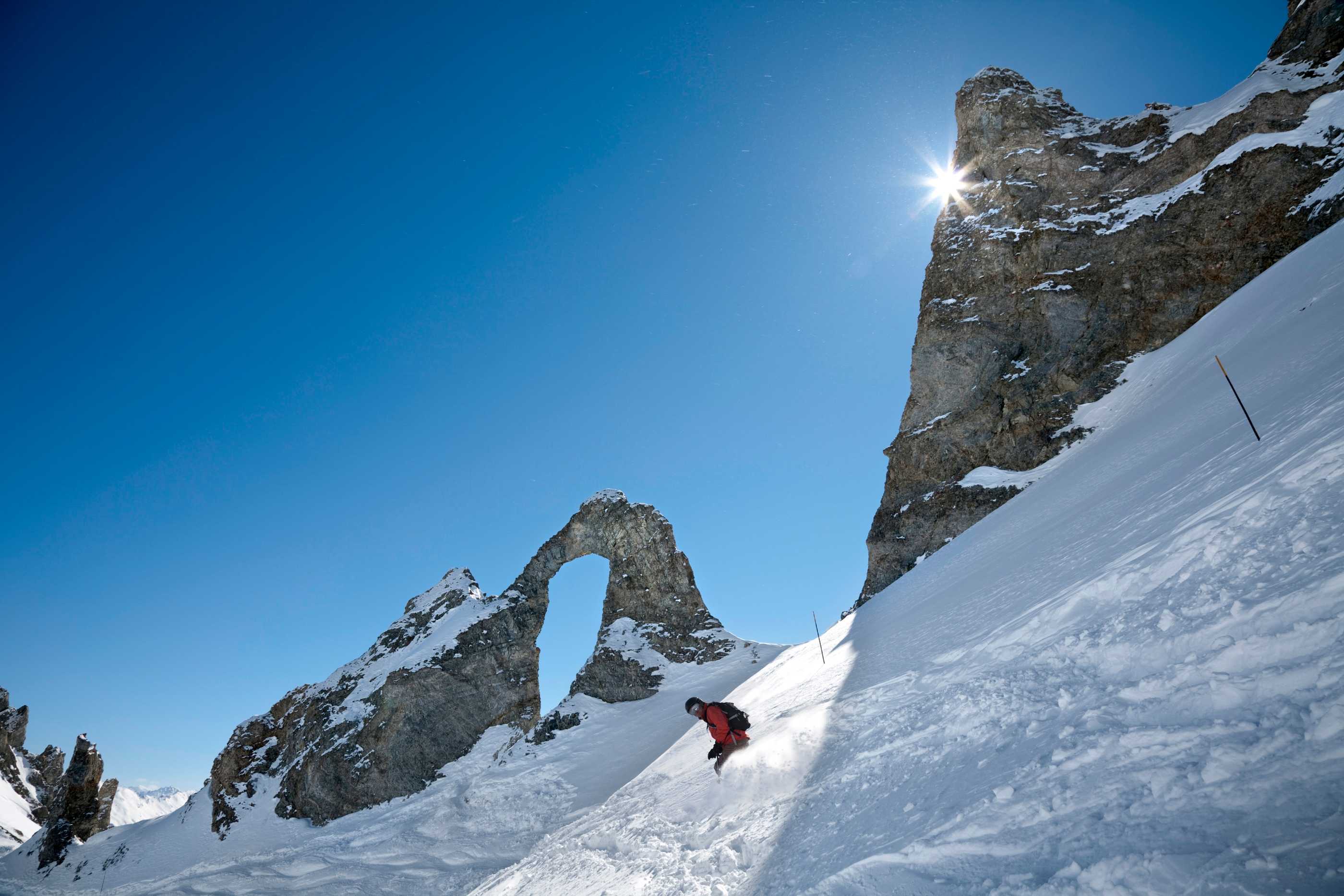 Tignes ski resort - eye of the needle