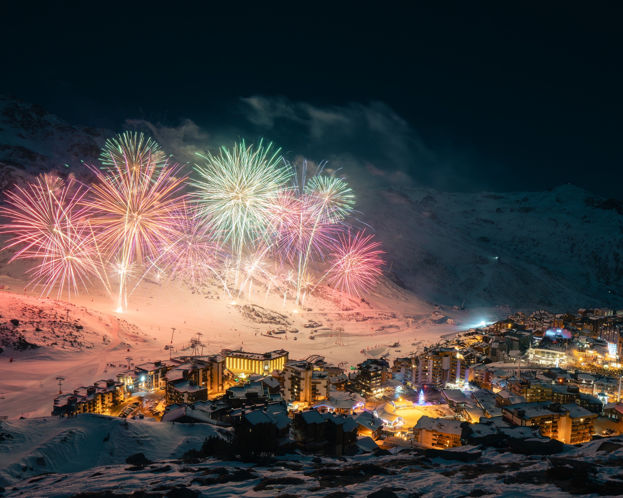 New Year in Val Thorens ski resort