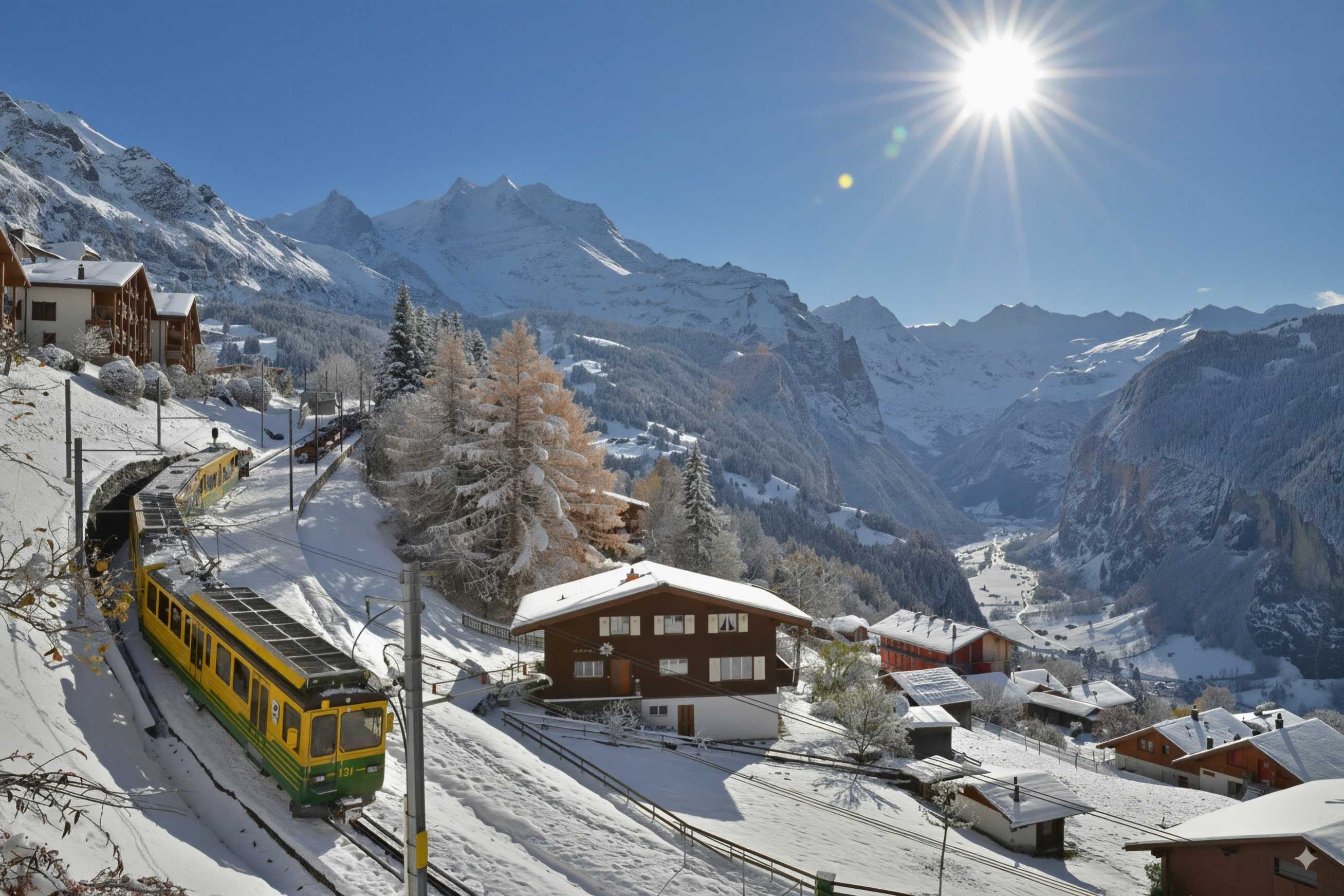 Wengen ski resort & train