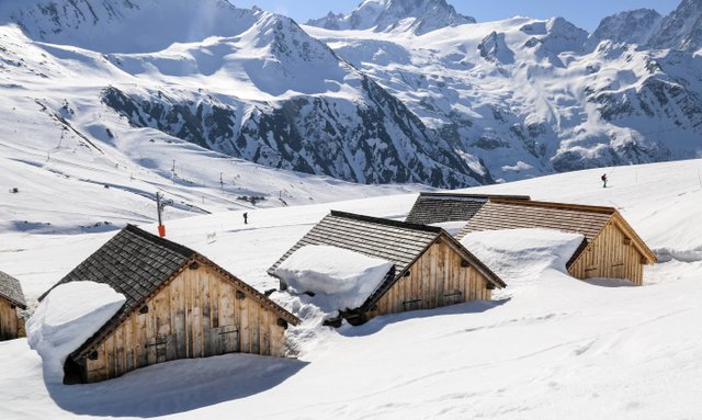 The ski slopes of Chamonix