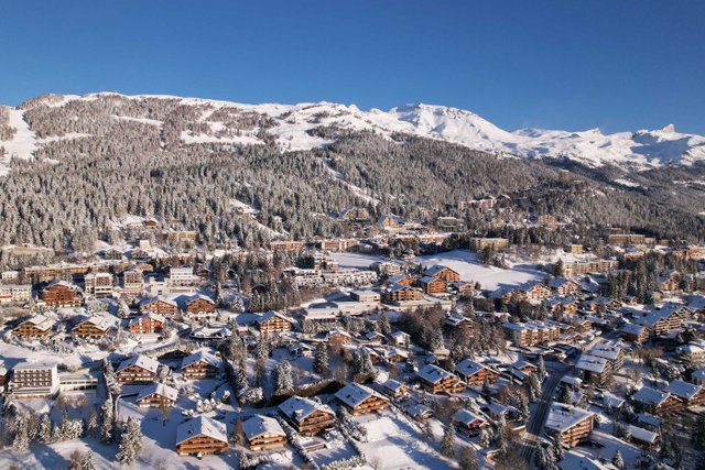 Crans Montana Ski Resort - aerial view