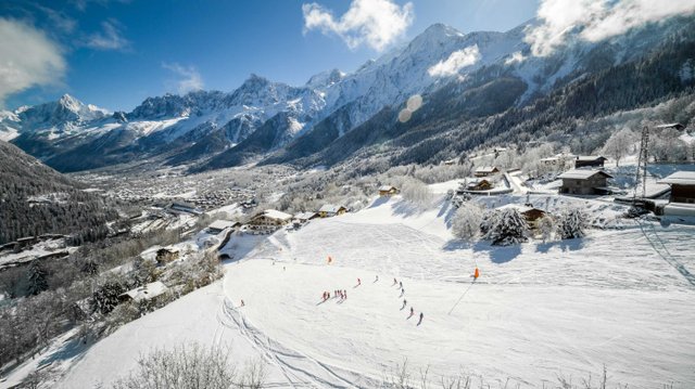 Les Houches ski resort - aerial view