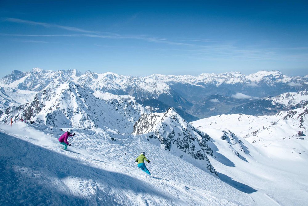 Verbier ski resort - stunning mountain views and ski slopes