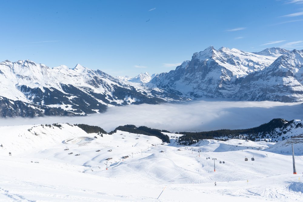 Wengen ski resort - stunning mountain views and ski slopes